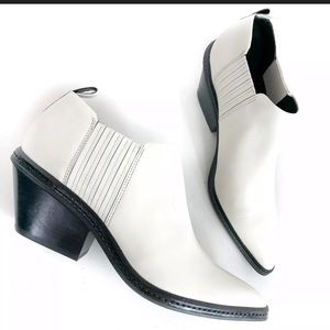 Via Spiga Farley Western Ankle Boot (Bone White)